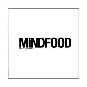 Black text reading ’MINDFOOD’ in bold capital letters.
