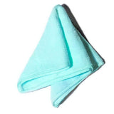 Soft light blue microfibre cloth folded triangular, 10 pack dry microfibre cloth