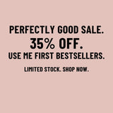 Bold black text on pink promoting a 35 percent discount on lemongrass cardamom body cream for skin feel beautiful sale